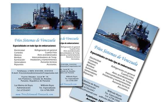 Diseño de tarjetas de presentación para Frios Sistemas de Venezuela | Mediabros.com
