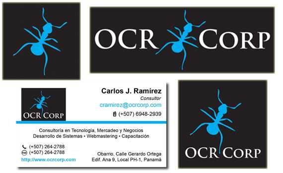 Diseño de imagen corporativa para OCR Corp, Panama | Mediabros.com