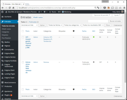 Webmastering : Sitio o Pagina Web Administrable